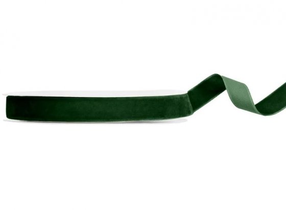 Sammetsband Mörkgrön 15 mm/10 m