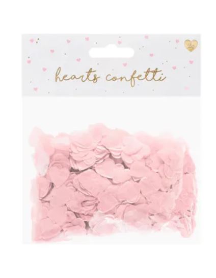 Rosa konfettihjärtan