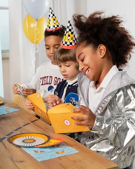 Inbjudningskort med kuvert Bilar