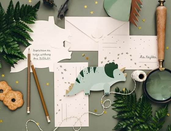 Inbjudningskort triceratops