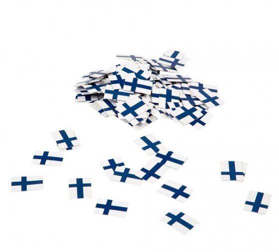 konfetti finska flaggan