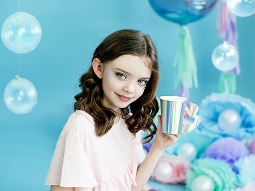 Pappersmugg färgskimrande