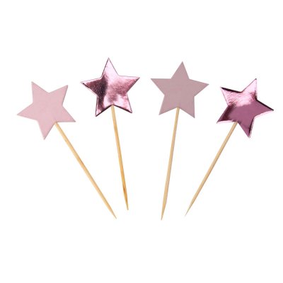 Cupcake toppers Little Star Pink 20 st