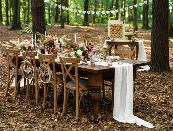 Bordslöpare i muslintyg 5 m