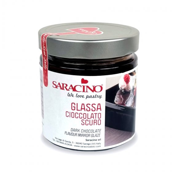 Mirror glaze mörk choklad