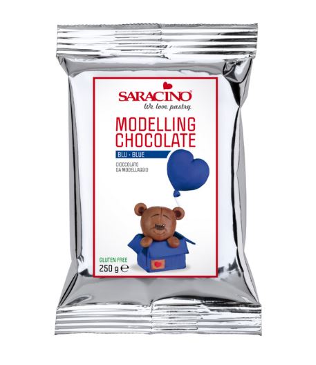 Blå modelleringschoklad