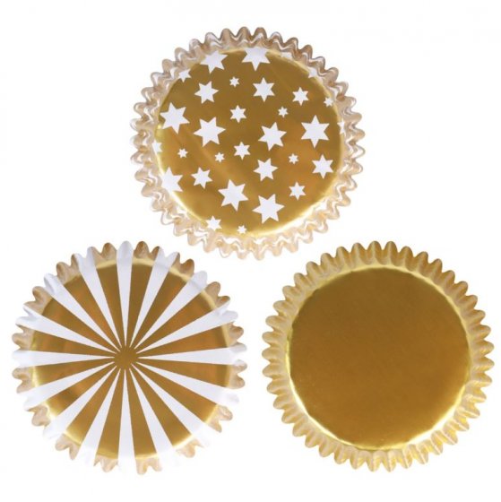 Muffinsformar folierade guld/silver