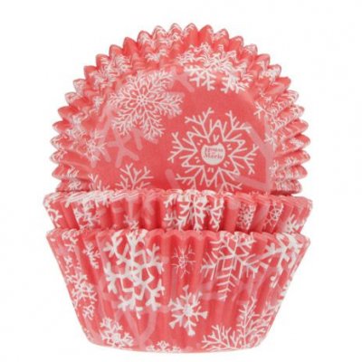 Muffinsformar House of Marie Red Snow Crystals