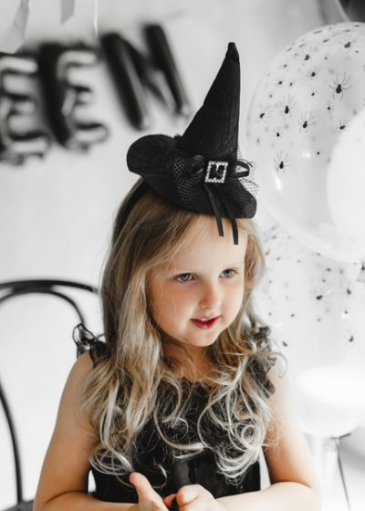 Witch Hat Headband, 17x28 cm, black