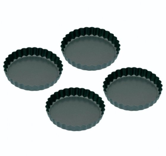 Piirakkavuoka irrotettavalla pohjalla 10 cm 4 kpl