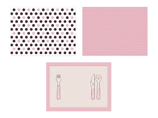 Pappersunderlägg rosa mix 6-pack
