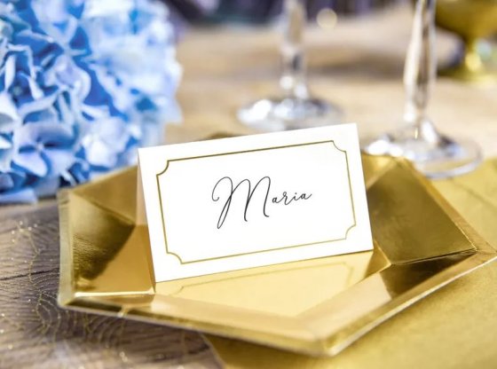 Paikkakortit kultakehys 10 kpl