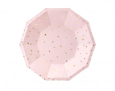 Papperstallrikar Stjärnor rosa 6 st