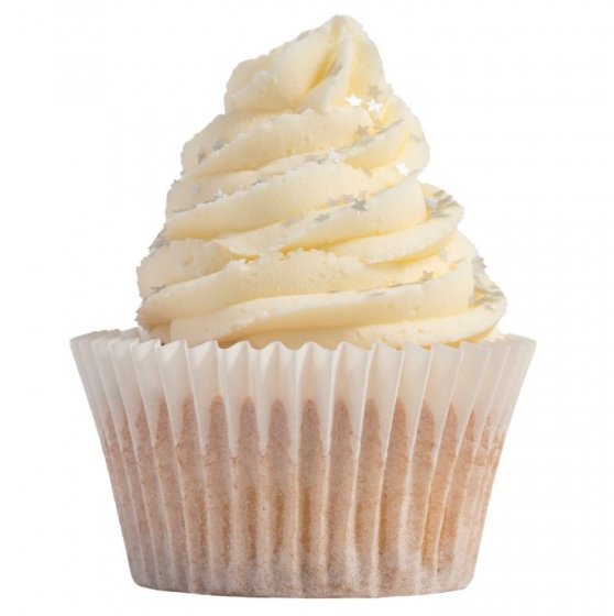 Ätbart glitter silverstjärnor