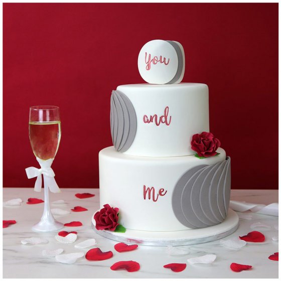 Bokstäver för prägling av tårta