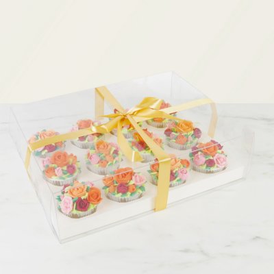 PME crystal cupcakes-box med plats för 12 muffins