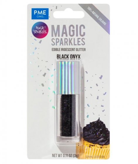 PME Syötävä Glitter Black Onyx Flakes
