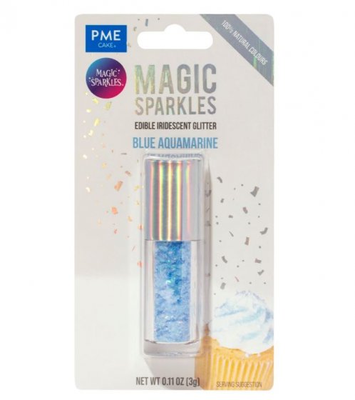 PME Syötävä Glitter Blue Aquamarine Flakes