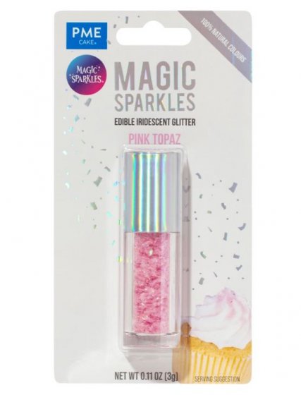 PME Ätbart Glitter Pink Topaz Flakes