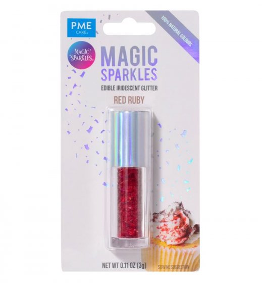 PME Ätbart Glitter Red Ruby Flakes