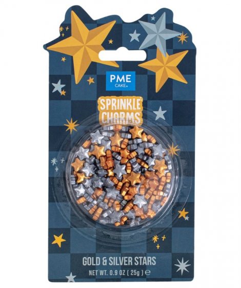 PME Strössel Stjärnor guld/silver