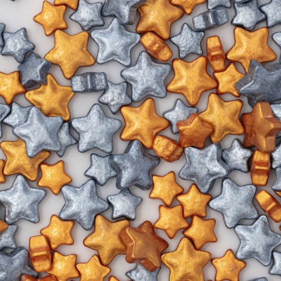 PME Strössel Stjärnor guld/silver