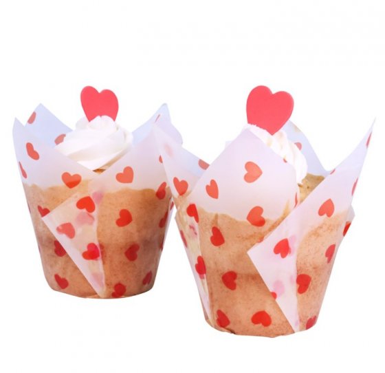 PME Muffinssivuoat Tulppaani Sydämet