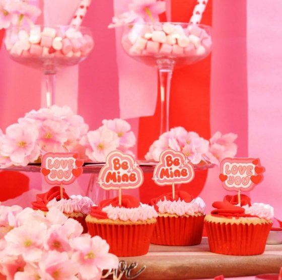 Vintage cupcake toppers