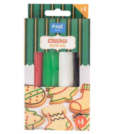 PME Dekorationsglasyr Christmas 4-pack
