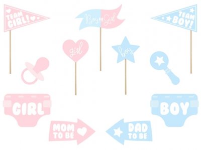 Party Props Babyshower rosa/blå