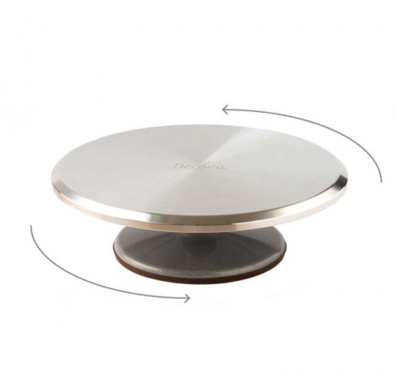 Roterande tårtfat aluminium