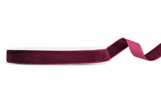 Sammetsband Mörklila 15 mm/10 m