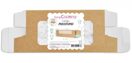 Låda för macarons Kraft 2-pack