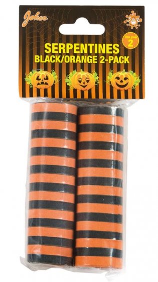 Serpentiner orange/svart