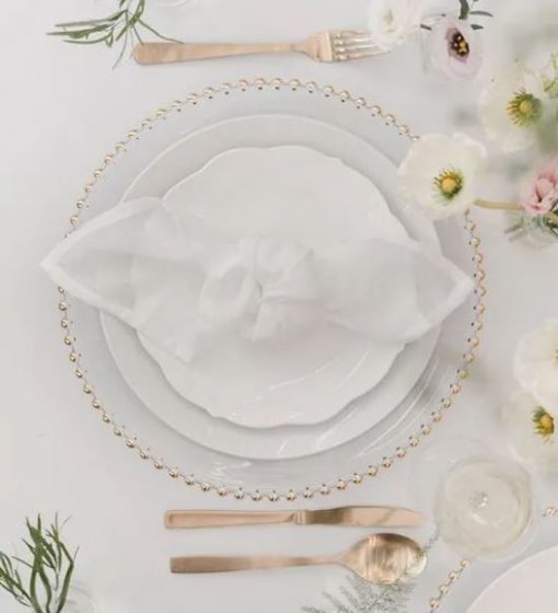 Vita tygservetter muslin