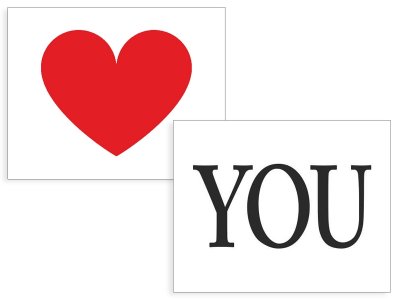 Shoe Sticker Heart/You