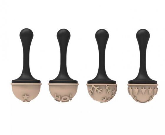 Silikomart Choco Stamp för praliner, Julmotiv 4 st