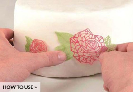 Silikonmatta spets rosor