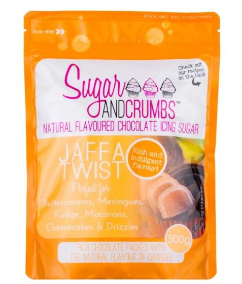 smaksatt florsocker Jaffa Twist