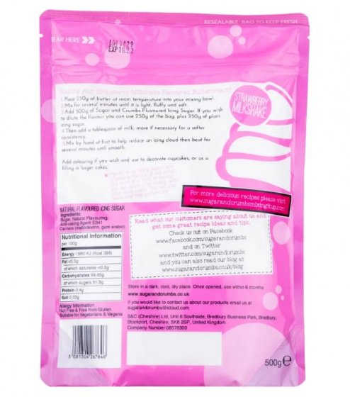 smaksatt florsocker strawberry milkshake