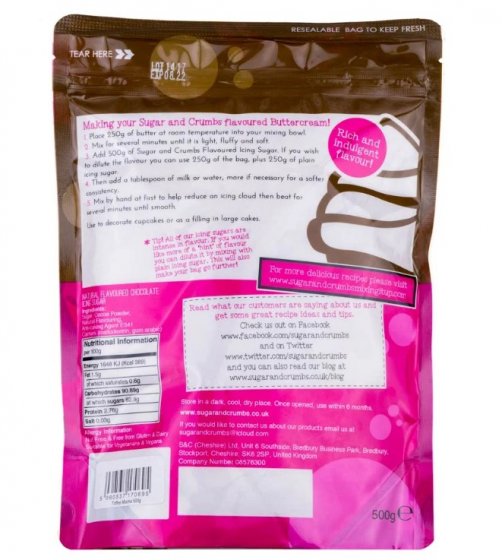 Smaksatt florsocker Toffee Mocha 500 g