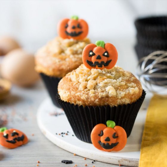 sockerdekorationer halloween pumpor