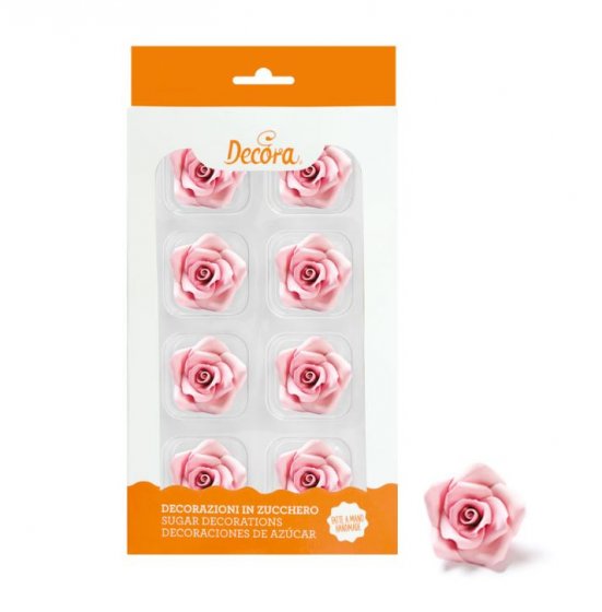 tårtdekorationer rosa rosor
