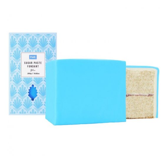 Ljusblå sockerpasta pme
