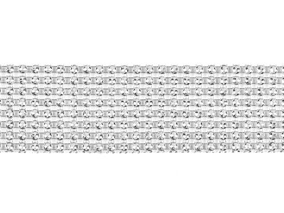 9 m Silverfärgat strassband - 4 cm brett