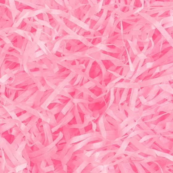Strimlat papper för presentaskar - Rosa