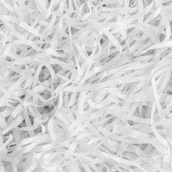 Strimlat papper för presentaskar - Vitt
