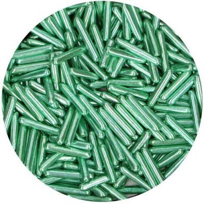 Strössel sugar rods metallic green