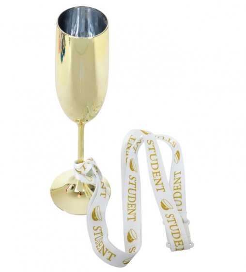 Champagneglas student