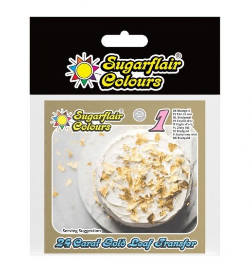 Sugarflair gold leaf sheet